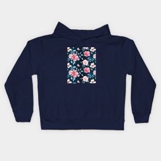 Pastel rose pattern 2 Kids Hoodie